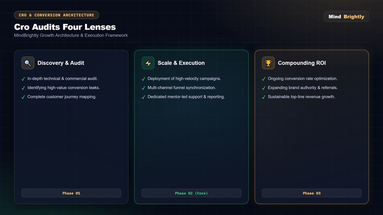 Advanced cro audits four lenses